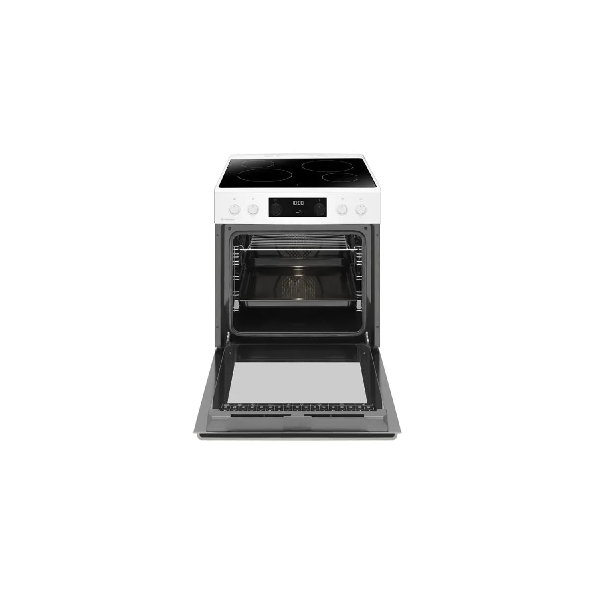 Amica ACV7005SRW Cocina Vitrocerámica AirFry 60 cm 77 L Blanco