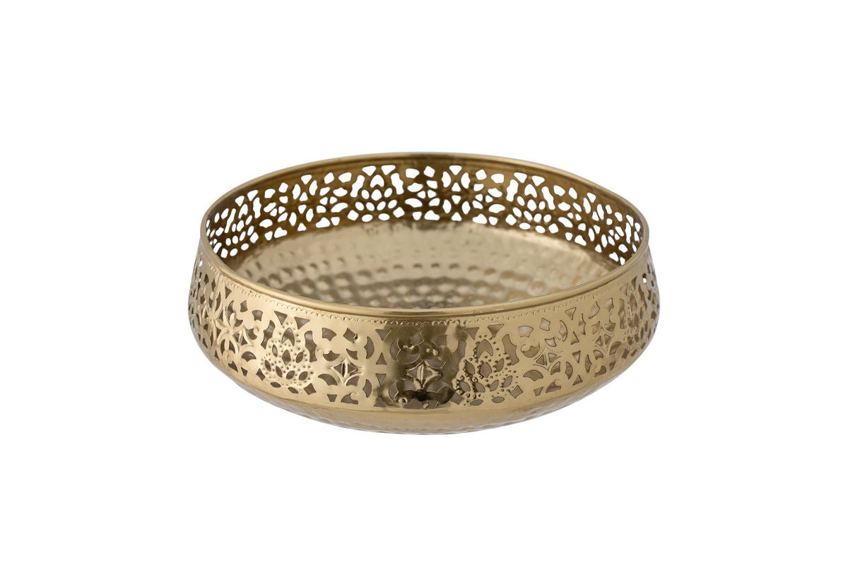 Deko-Schale Zaira – Metall in Goldoptik