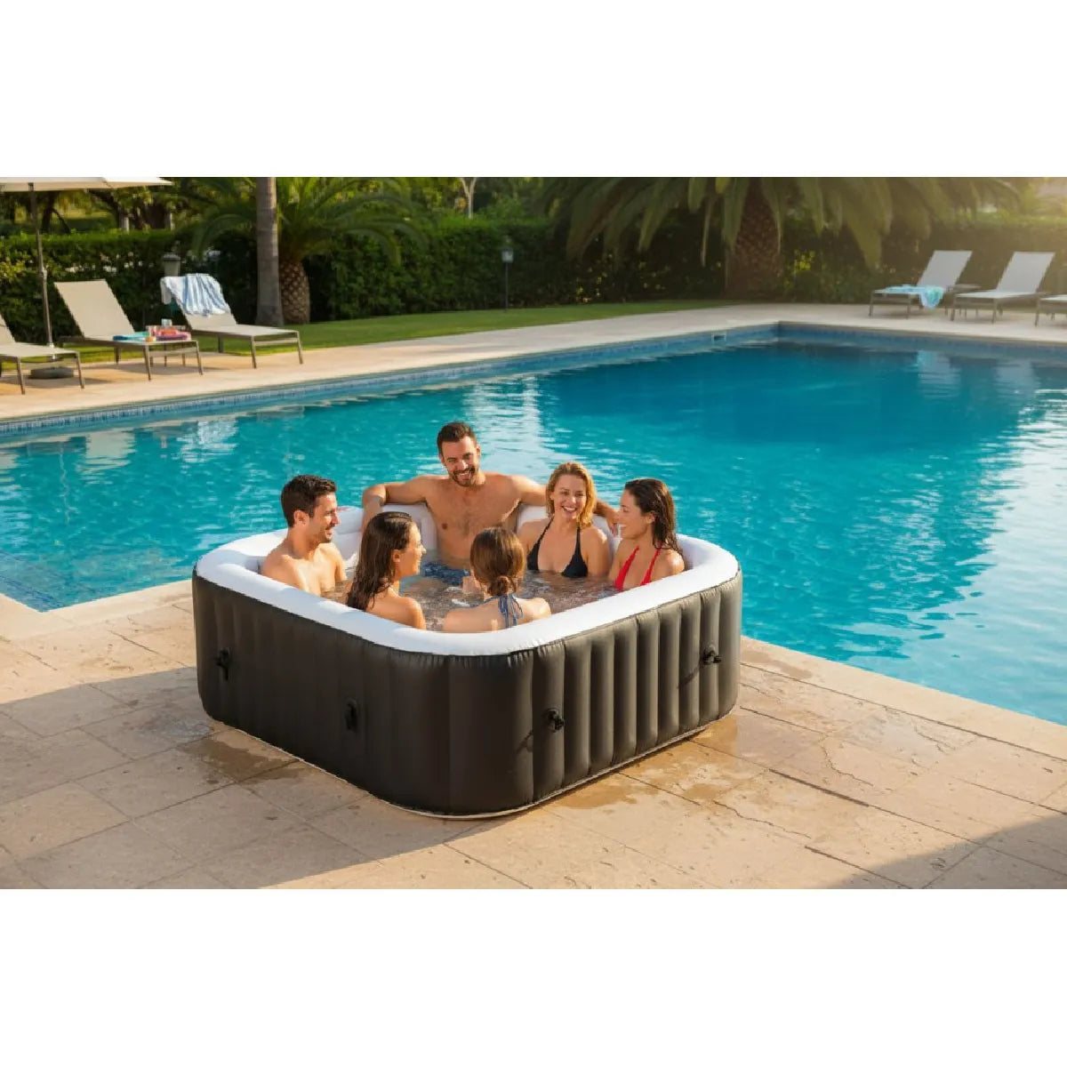 Spa Gonflable Sun Spa Carré 6 Places MKR00015468878