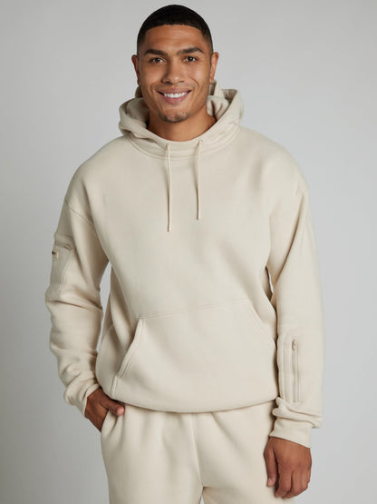 Comfrt Airplane Mode Travel Hoodie mit integrierter Augenmaske