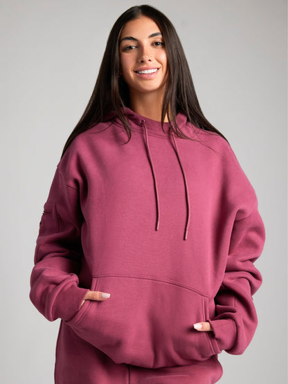 Comfrt Airplane Mode Travel Hoodie mit integrierter Augenmaske