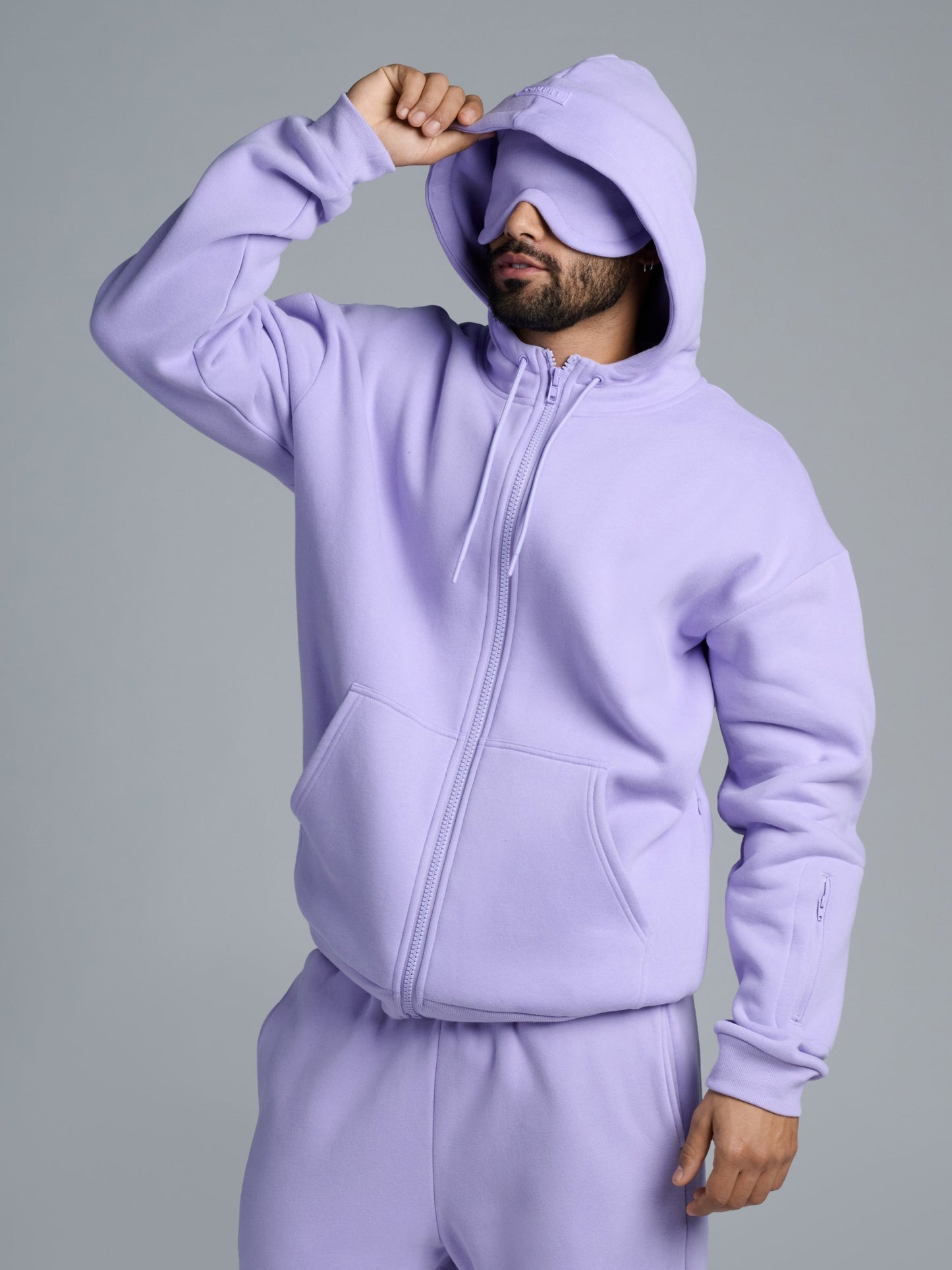 Comfrt Airplane Mode Travel Zip Hoodie Vollreißverschluss