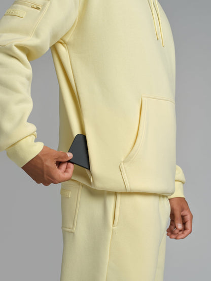 Comfrt Airplane Mode Travel Hoodie mit integrierter Augenmaske