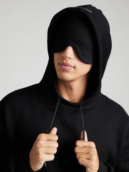Comfrt Airplane Mode Travel Hoodie mit integrierter Augenmaske