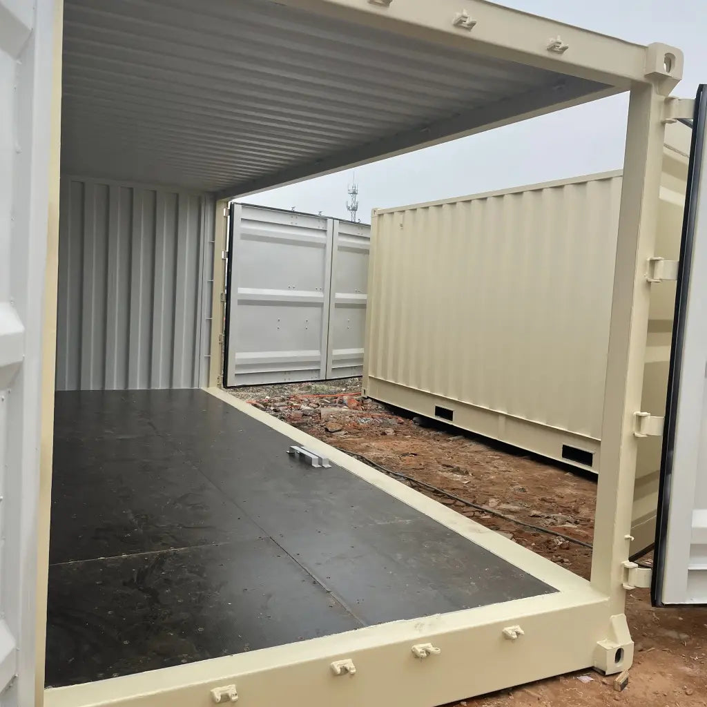 Contenedores Ejido Contenitore Marittimo 20 Piedi Open Side Beige