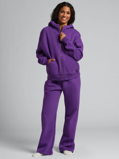 Comfrt Basic Crop Zip Hoodie CloudTouch