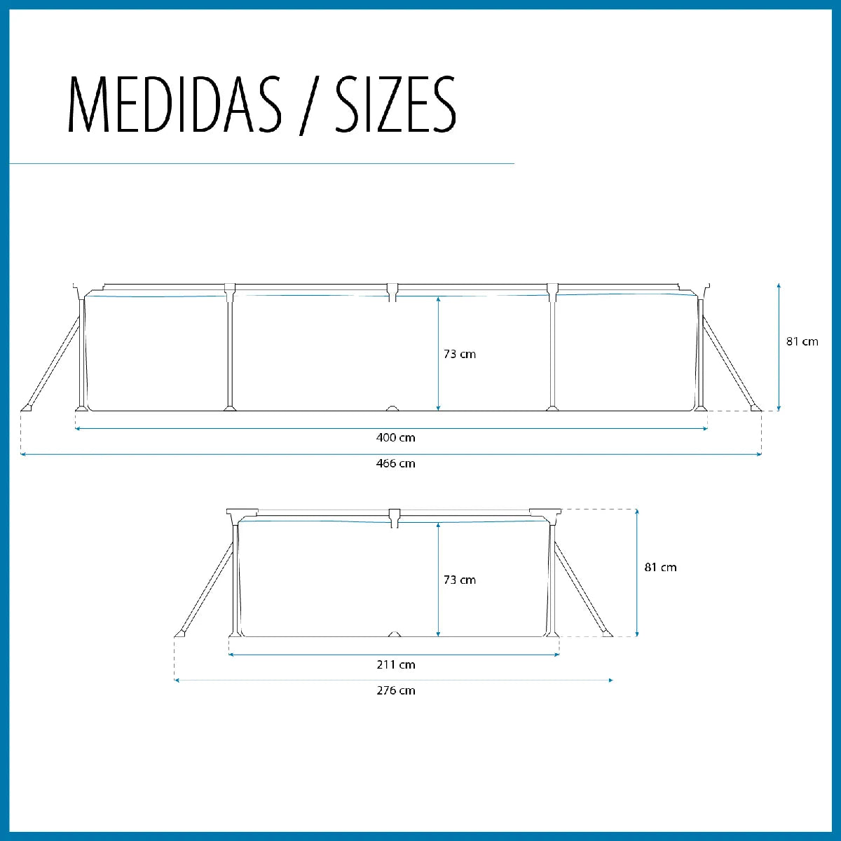 Bestway Steel Pro 400x211x81 cm Piscina Desmontable Duraplus