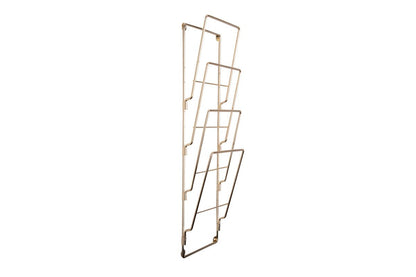 Luxusbetten24 Magazinhalter Lino Wandregal aus Draht Gold