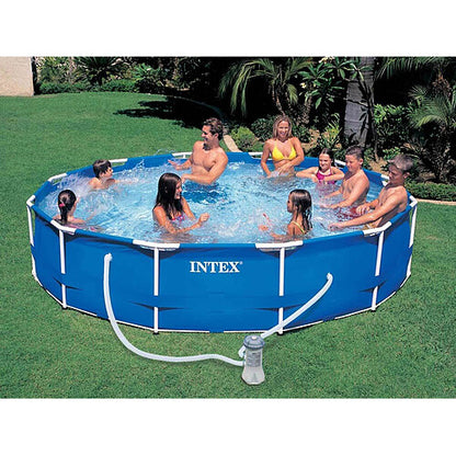 Intex Metal Frame Piscina Tubular Redonda 3,66 x 0,76 m