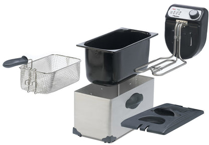 Bestron Freidora Clásica 3,5 L 2200 W Acero Inoxidable