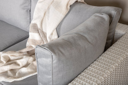 Luxusbetten24 Panther Garten-Loungeset aus Kunstrattan, stilvoll, 3 Farben