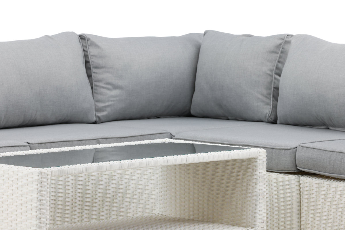 Luxusbetten24 Panther Garten-Loungeset aus Kunstrattan, stilvoll, 3 Farben