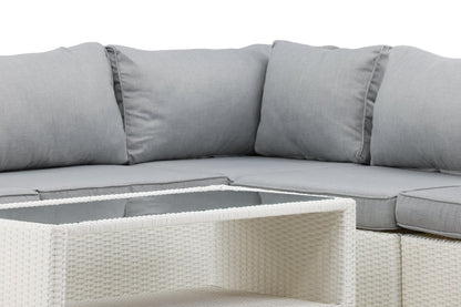 Luxusbetten24 Panther Garten-Loungeset aus Kunstrattan, stilvoll, 3 Farben
