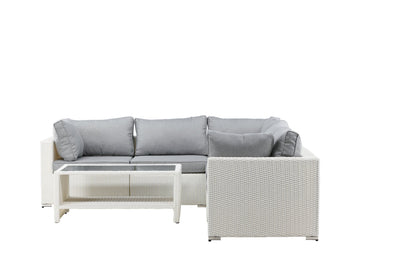 Luxusbetten24 Panther Garten-Loungeset aus Kunstrattan, stilvoll, 3 Farben