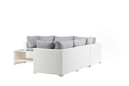 Luxusbetten24 Panther Garten-Loungeset aus Kunstrattan, stilvoll, 3 Farben
