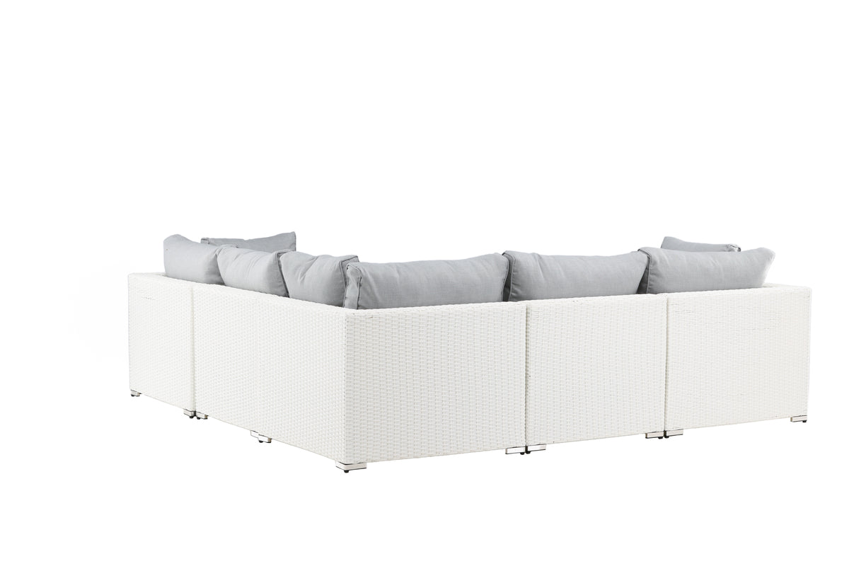 Luxusbetten24 Panther Garten-Loungeset aus Kunstrattan, stilvoll, 3 Farben