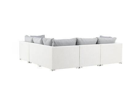 Luxusbetten24 Panther Garten-Loungeset aus Kunstrattan, stilvoll, 3 Farben