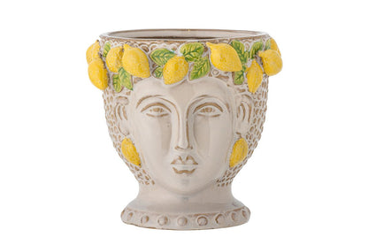 Luxusbetten24 Blumentopf Amalfi Gelbes Steingut