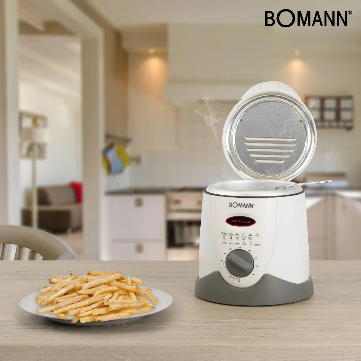 Bomann Friteuse Fondue FRR 1290 CB Blanco Gris