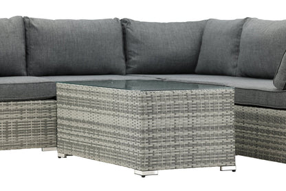 Luxusbetten24 Panther Garten-Loungeset aus Kunstrattan, stilvoll, 3 Farben