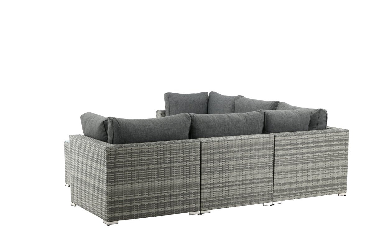 Luxusbetten24 Panther Garten-Loungeset aus Kunstrattan, stilvoll, 3 Farben