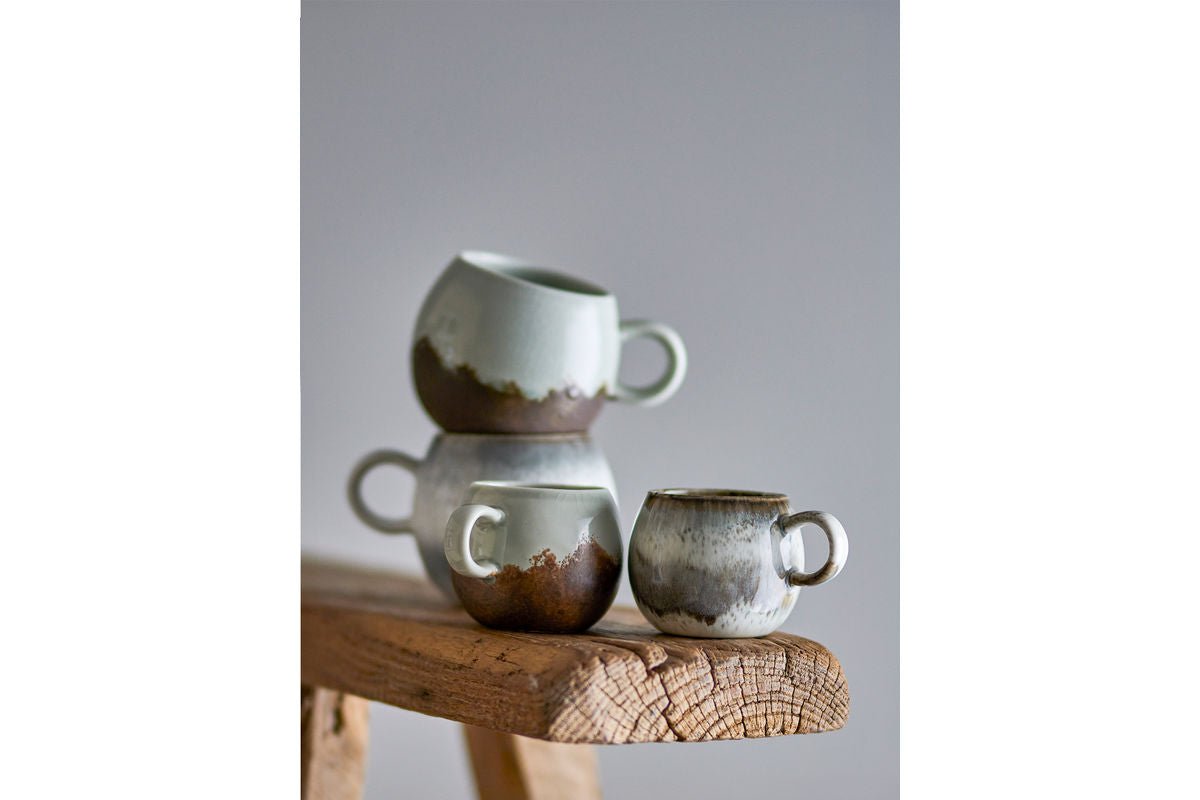 Luxusbetten24 Soléa Espressotasse aus Steingut, Braun, für Espresso
