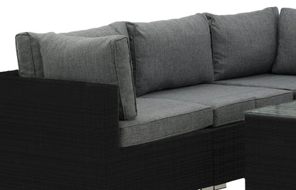 Luxusbetten24 Panther Garten-Loungeset aus Kunstrattan, stilvoll, 3 Farben