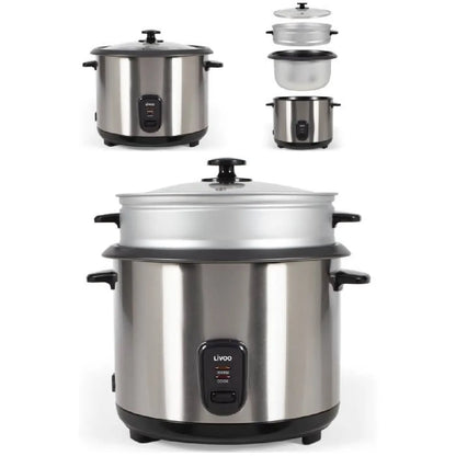 Livoo Arrocera Eléctrica 2.8L Acero Inoxidable Con Vapor