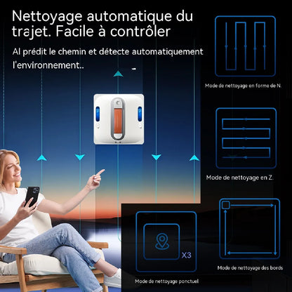 LIECTROUX S11 Robot Limpiador de Ventanas 6500 Pa Blanco