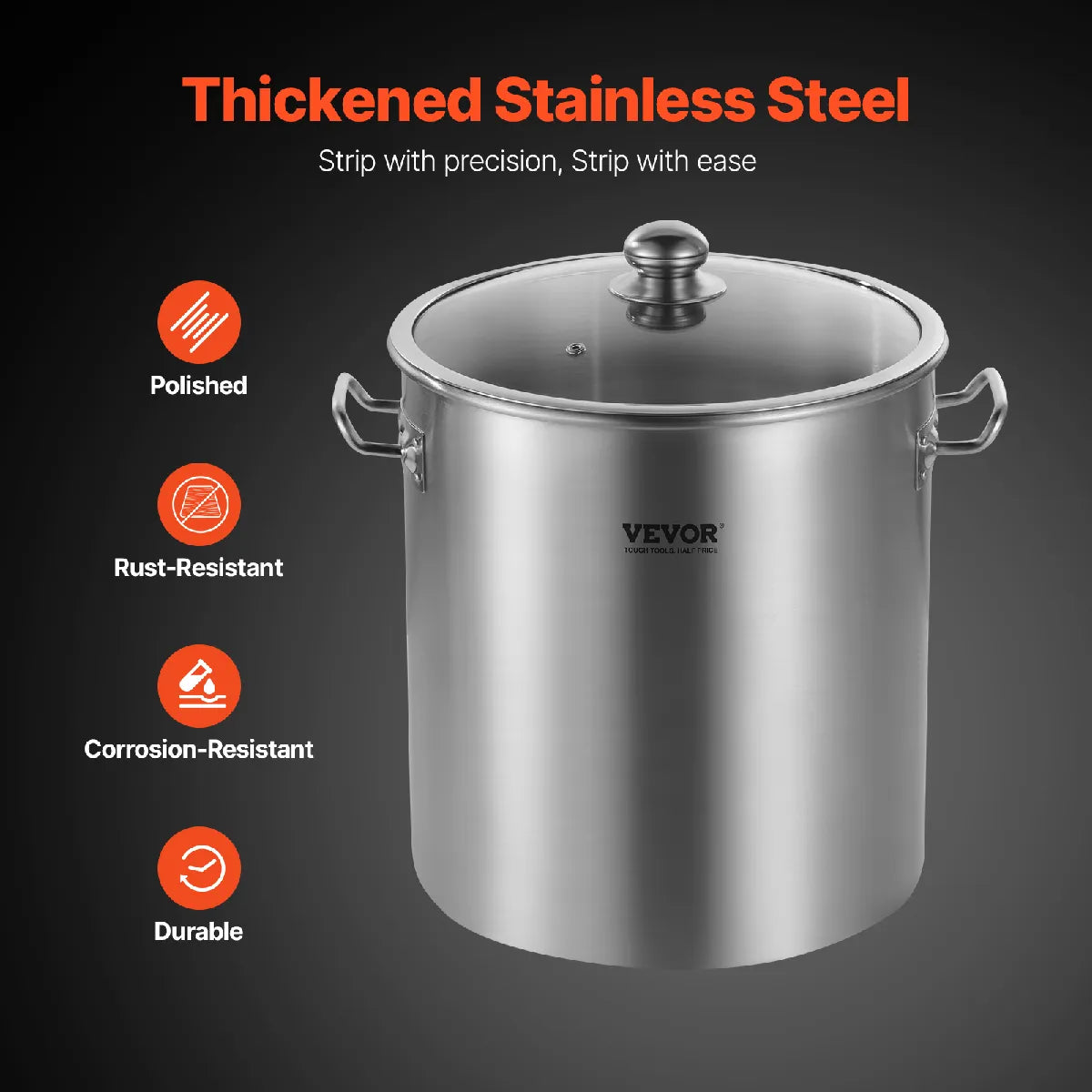 Marmite Inox 33cm Vevor Argent MKR00022438871