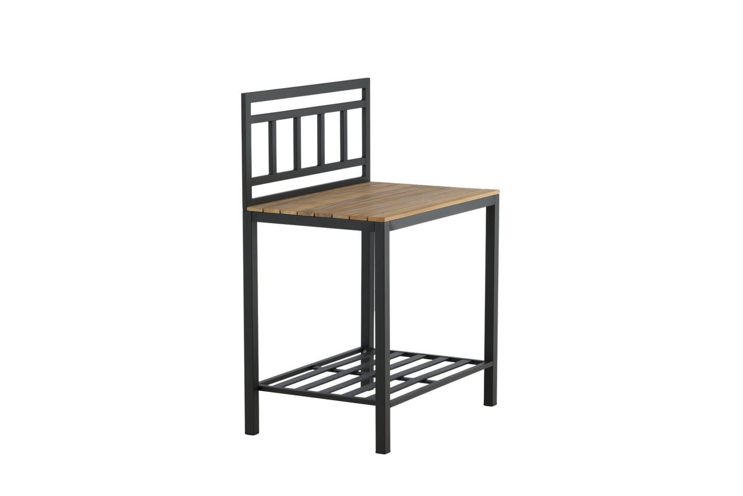 Luxusbetten24 Jana Ablagetisch Outdoor‑Küchenmodul mit Teakholz‑Arbeitsfläche für Garten