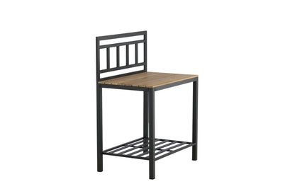 Luxusbetten24 Jana Ablagetisch Outdoor‑Küchenmodul mit Teakholz‑Arbeitsfläche für Garten