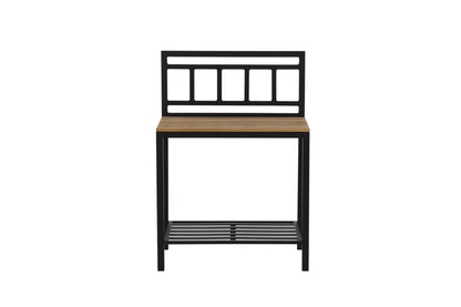 Luxusbetten24 Jana Ablagetisch Outdoor‑Küchenmodul mit Teakholz‑Arbeitsfläche für Garten