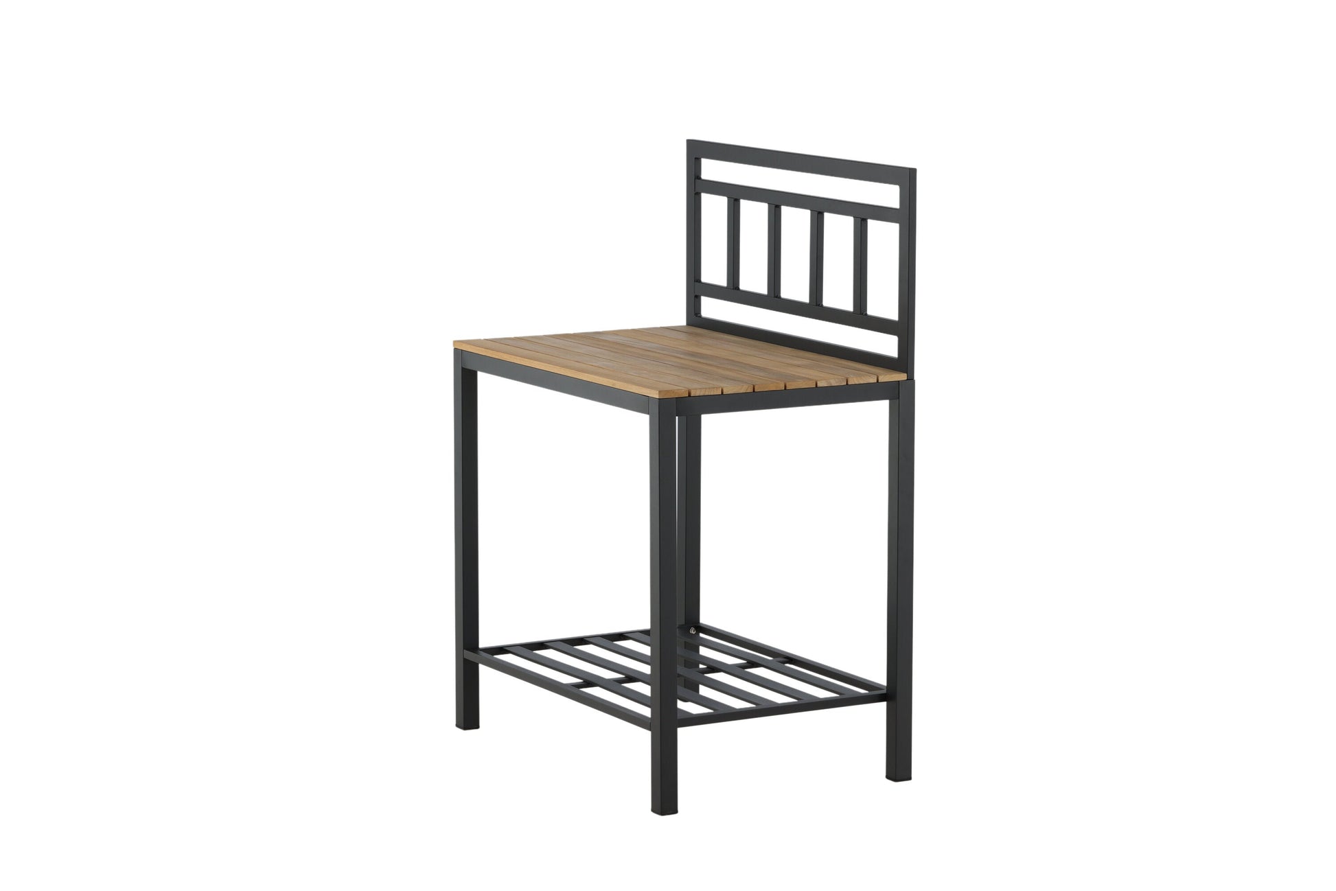 Luxusbetten24 Jana Ablagetisch Outdoor‑Küchenmodul mit Teakholz‑Arbeitsfläche für Garten