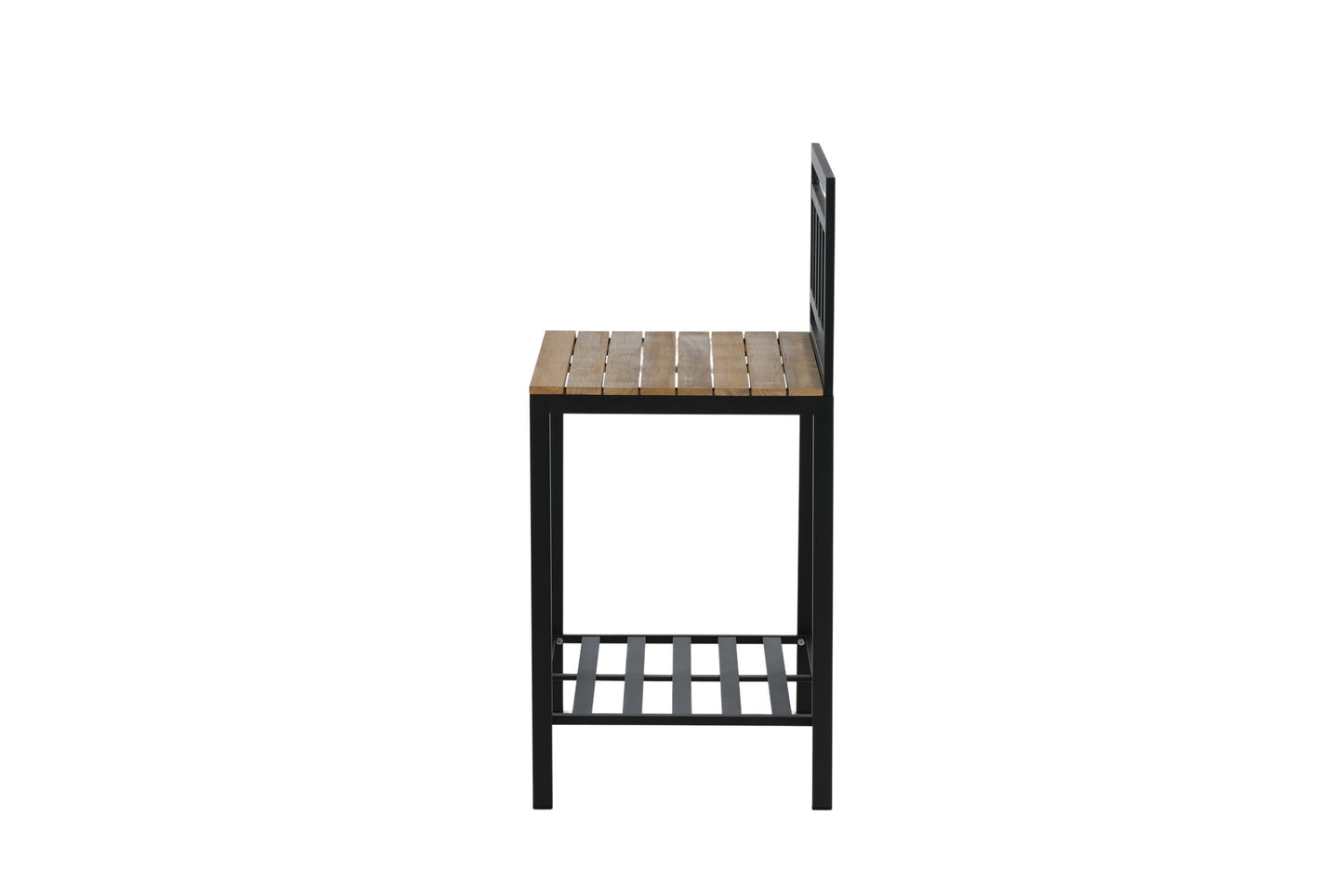 Luxusbetten24 Jana Ablagetisch Outdoor‑Küchenmodul mit Teakholz‑Arbeitsfläche für Garten