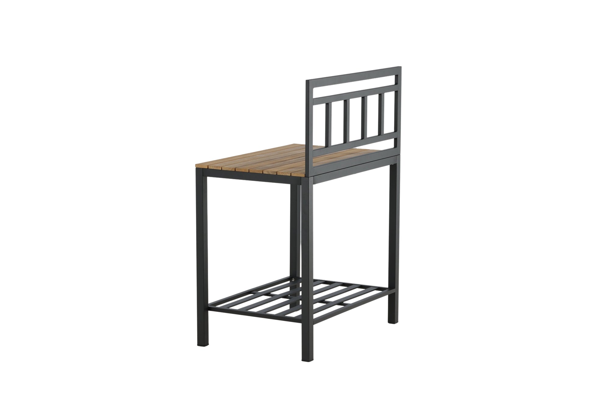 Luxusbetten24 Jana Ablagetisch Outdoor‑Küchenmodul mit Teakholz‑Arbeitsfläche für Garten