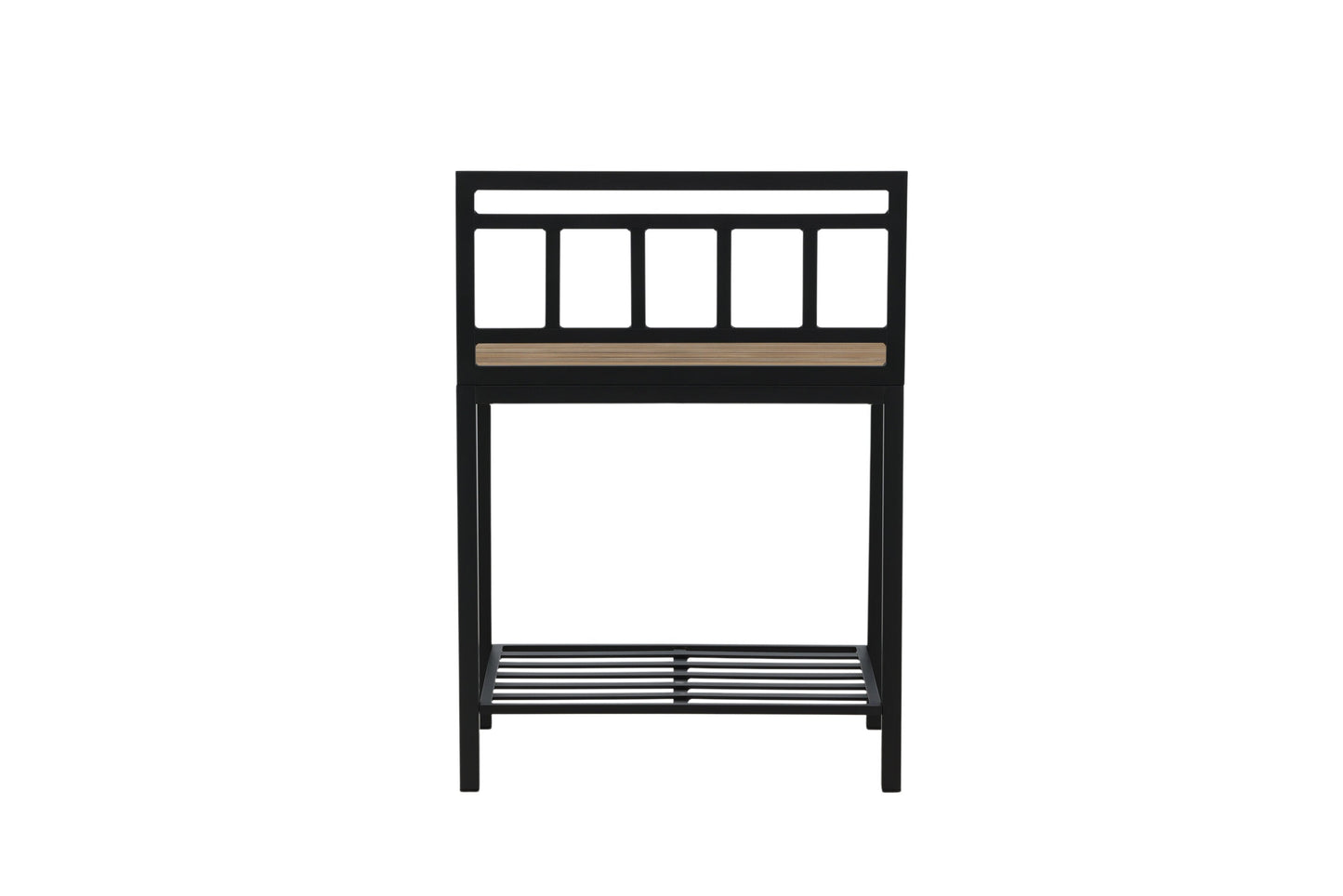 Luxusbetten24 Jana Ablagetisch Outdoor‑Küchenmodul mit Teakholz‑Arbeitsfläche für Garten
