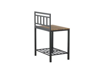 Luxusbetten24 Jana Ablagetisch Outdoor‑Küchenmodul mit Teakholz‑Arbeitsfläche für Garten