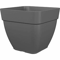 Artevasi Pot Capri Campana Maceta Cuadrada Plástica Antracita 37 cm