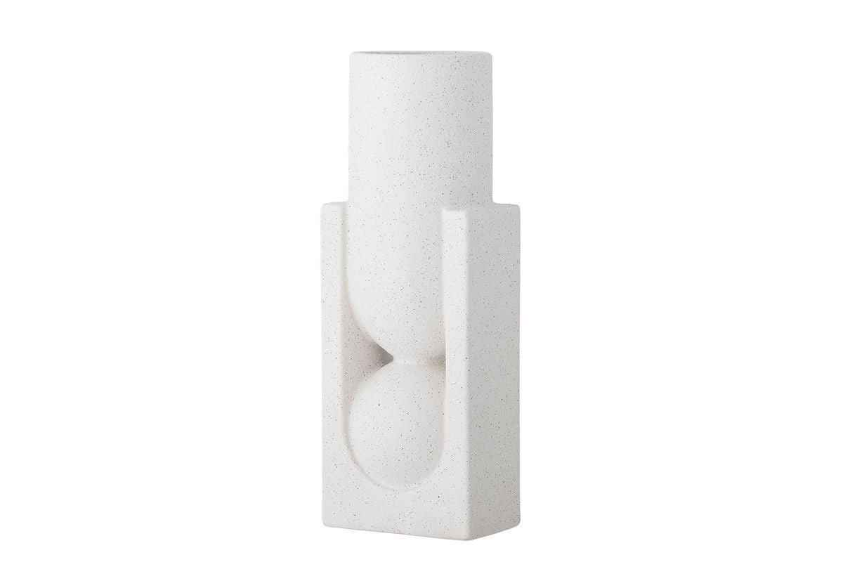 Luxusbetten24 Timeshell Dekorative Keramik Vase Weiß Wohnzimmer Design