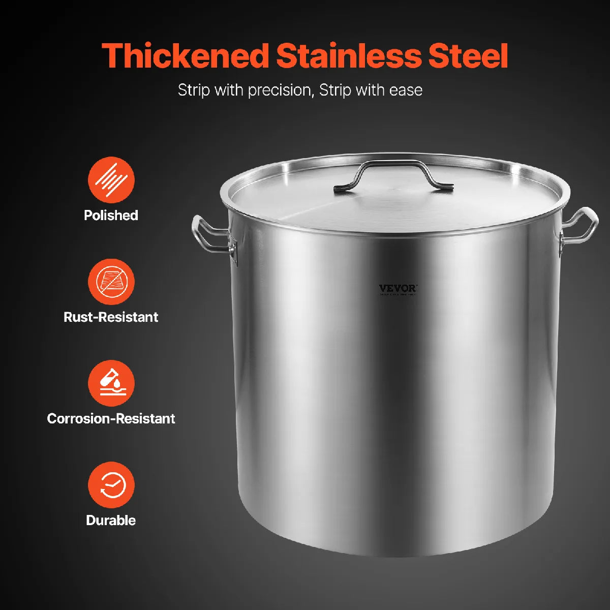 Marmite Inox 50cm Vevor Argent MKR00022438884