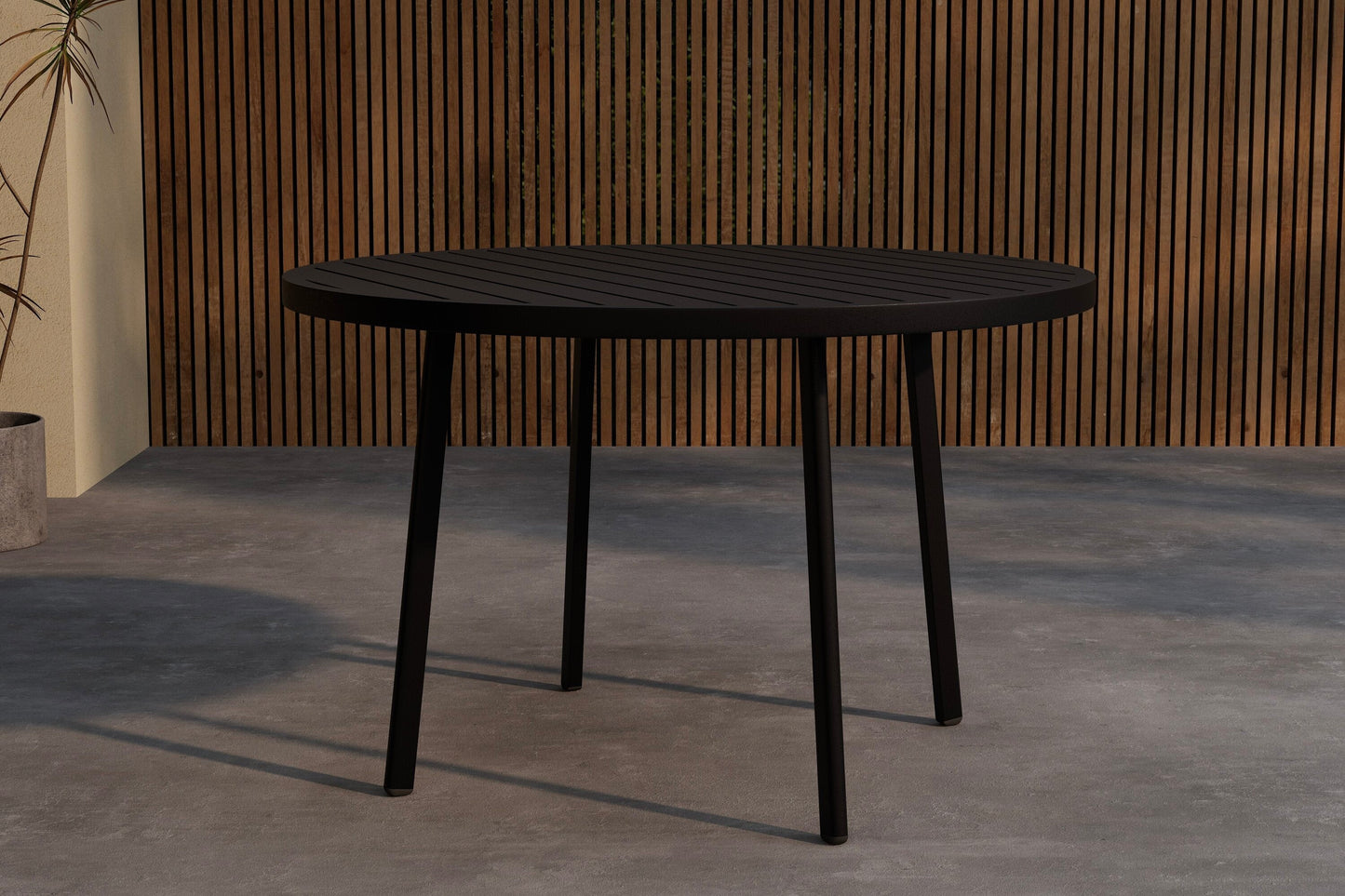 Yelara Garten Esstisch Schwarz Aluminium – Modernes Design für Outdoor
