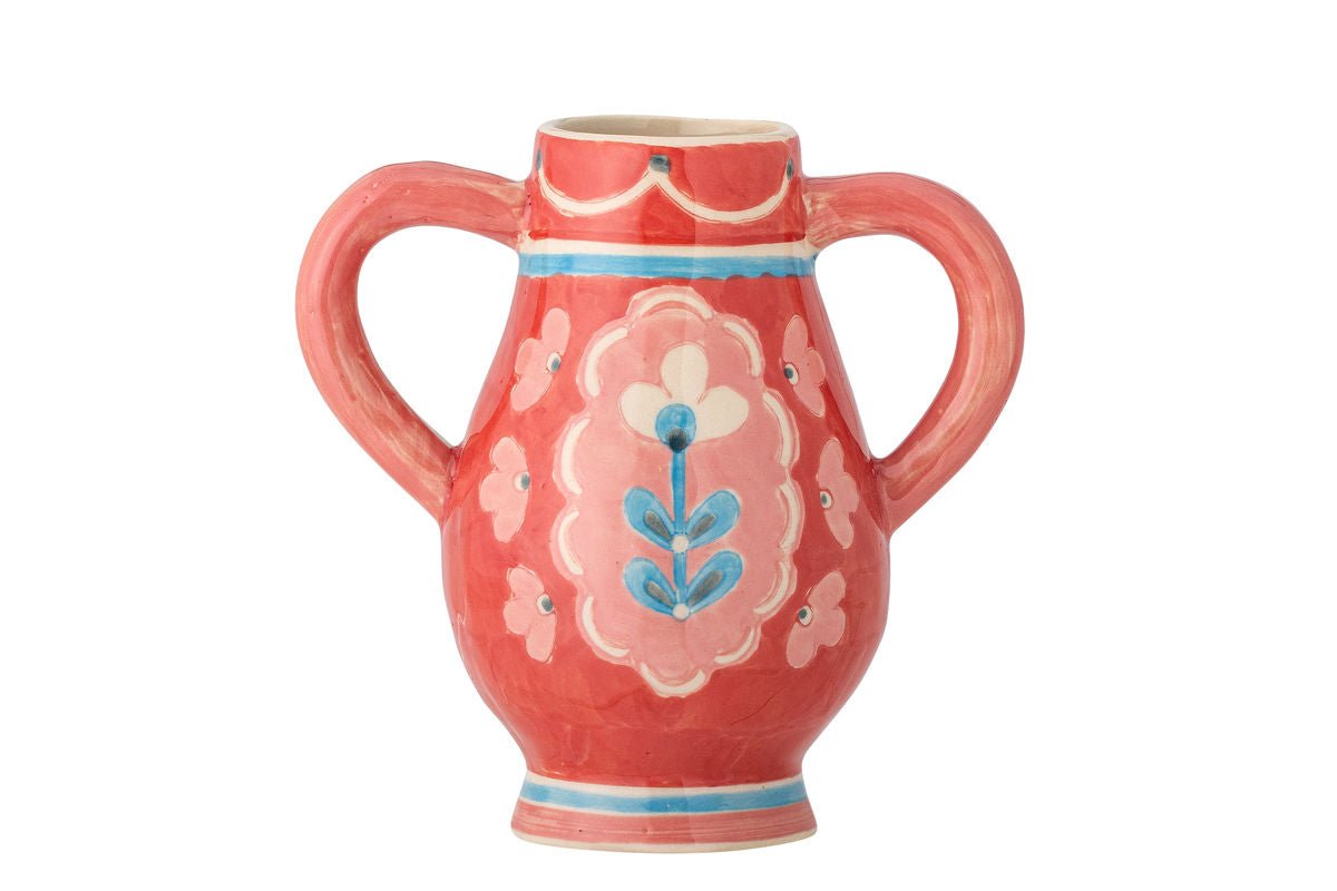 Luxusbetten24 Lilam Vase Steingut Rosé Dekorativ Handgefertigt