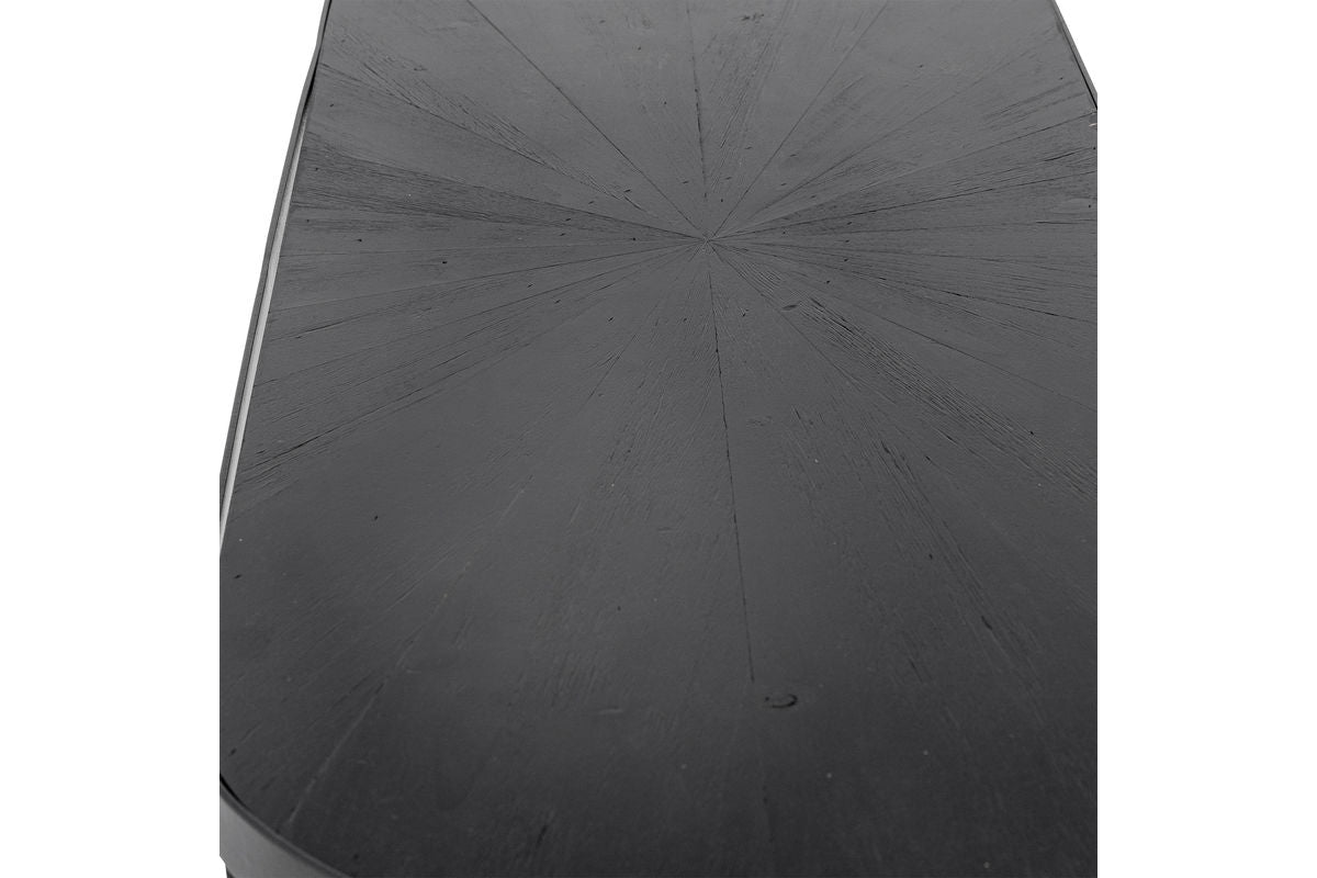 Luxusbetten24 Elvo Konsolentisch Modernes Schwarz Metall Oval Design