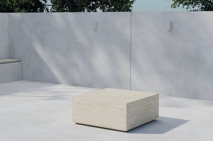 Luxusbetten24 Ravelo Garten Outdoor Beistelltisch Quadratisch Beige