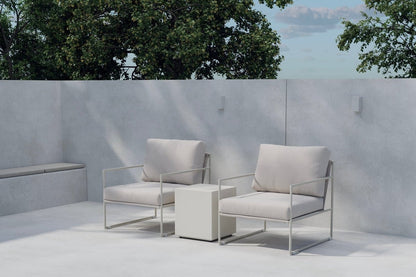 Luxusbetten24 Karino Garten Lounge Set, 3‑teiliges Komplett Beige