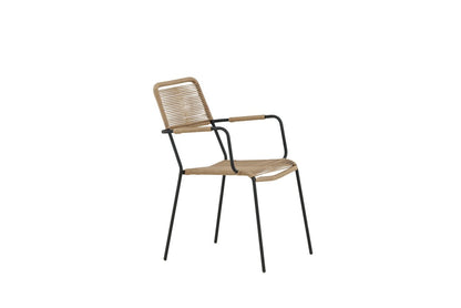 Lorano Gartenstuhl Braun – Modernes Outdoor-Design mit Polyesterseil Komfort