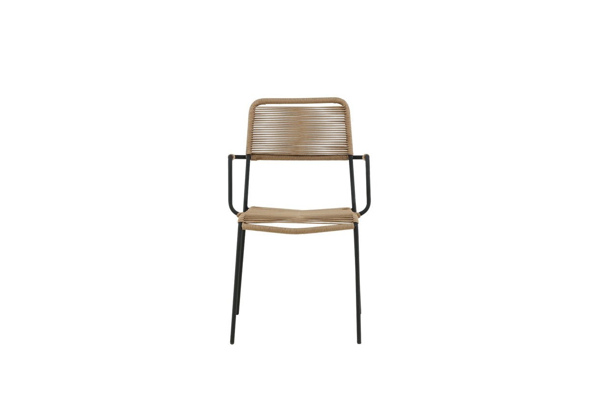Lorano Gartenstuhl Braun – Modernes Outdoor-Design mit Polyesterseil Komfort
