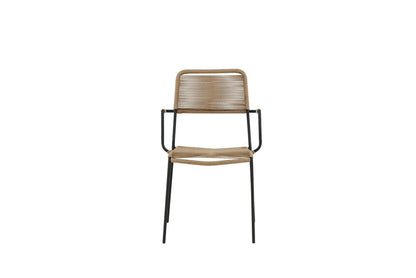Lorano Gartenstuhl Braun – Modernes Outdoor-Design mit Polyesterseil Komfort