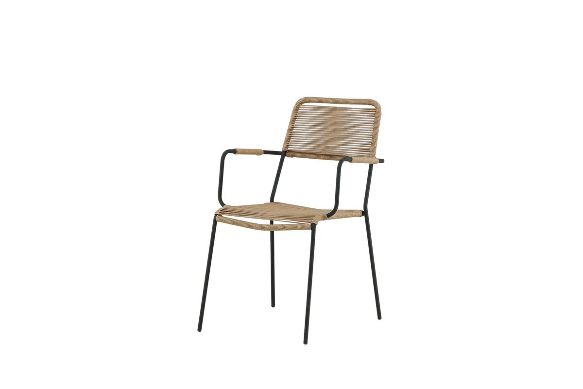 Lorano Gartenstuhl Braun – Modernes Outdoor-Design mit Polyesterseil Komfort
